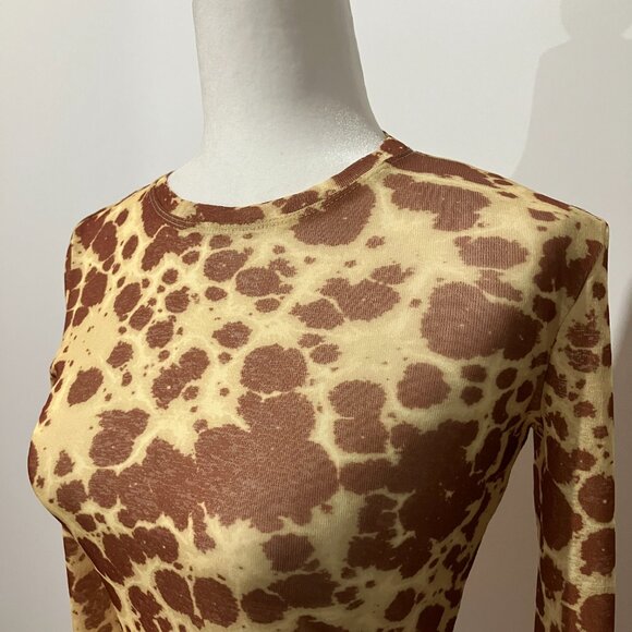 Nanushka Lymee Long Sleeve Tie Dye Mesh Top NWT Size Small - Picture 9 of 11